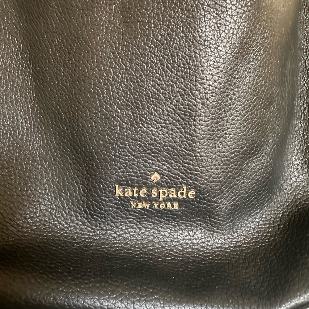 Kate Spade Black leather pebbled large Shoulder Bag Gold Hardware - Picture 3 of 12